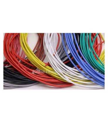 Монтажный кабель силиконовый 26awg UL3239 1.5мм 180С белый 1м (16981)