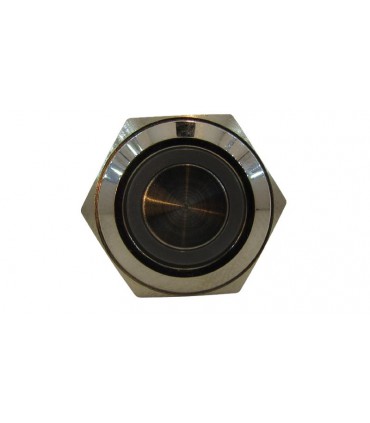 Кнопка антивандальная 16мм синяя без фиксации с подсветкой 24VDC (17219)