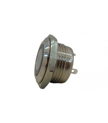 Кнопка антивандальная 16мм синяя без фиксации с подсветкой 24VDC (17219)