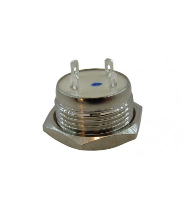 Кнопка антивандальная 16мм синяя без фиксации с подсветкой 24VDC (17219)