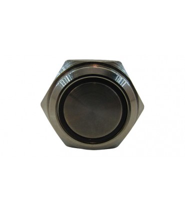 Кнопка антивандальная 16мм желтая с фиксацией с подсветкой 220VAC (17222)