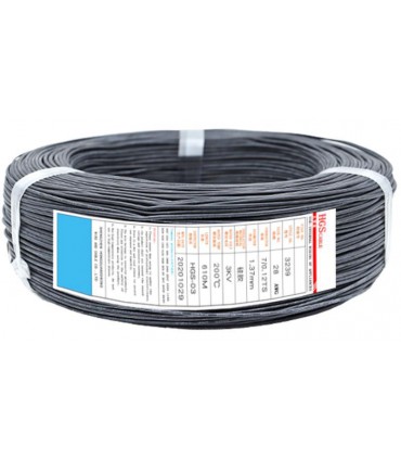 Кабель монтажный силиконовый 3239 1.3мм 28awg черный (17707)