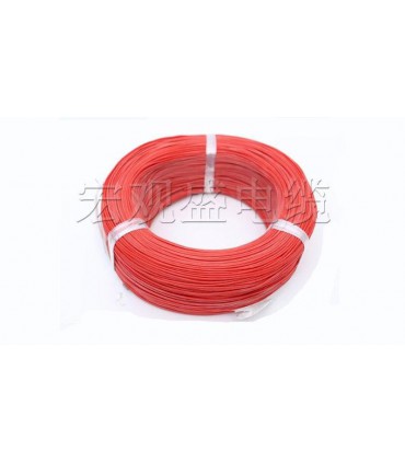Изолированный кабель многожильный силикон 24AWG UL3239 3kV 180C красный 1м (14861)