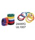 Изолированный кабель многожильный ПВХ 24AWG UL1007 черный 1м (14855)