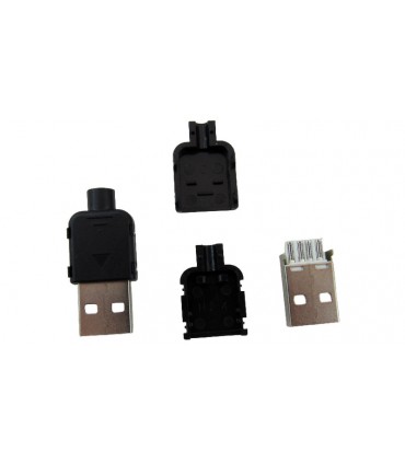 Штекер USB разборной в корпусе под кабель (16067)