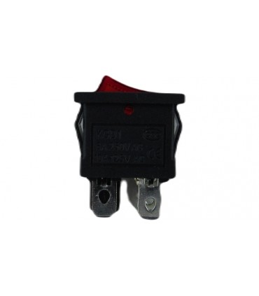 Переключатель KCD1-101 15*21мм 6A 250V красный 4pin (19063)