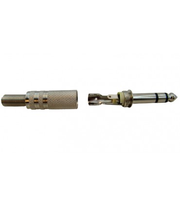 Штекер для аудио усилителя микрофона jack stereo 6.5 6.5мм металлический (16144)