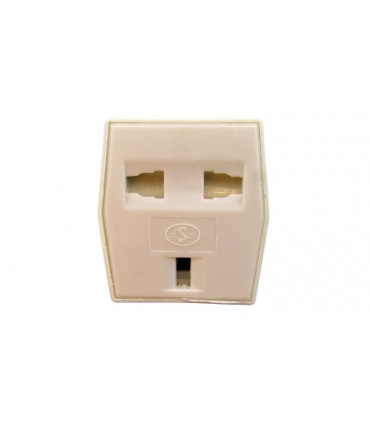 Универсальный переходник для розетки белый 250V 10A Germany (17393)