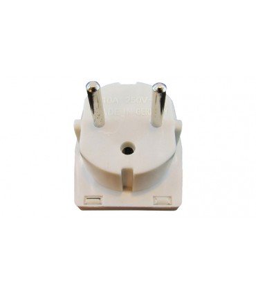 Универсальный переходник для розетки белый 250V 10A Germany (17393)
