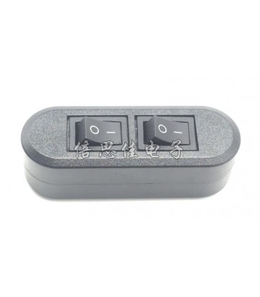 Двойной переключатель в корпусе 220V 6A (12028)