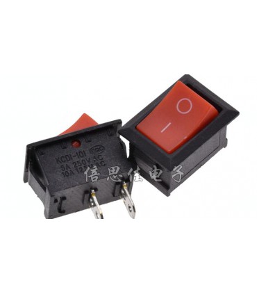 Переключатель кнопка KCD1-101 250V 6A без подсветки (11506)