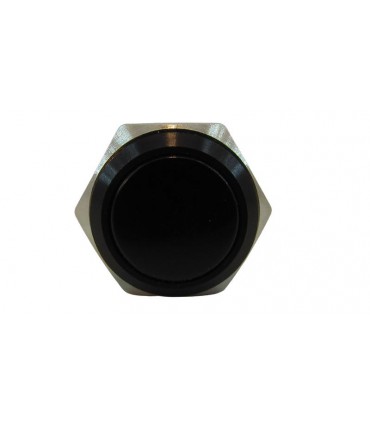 Кнопка антивандальная 16мм черная без фиксации 220VAC (17224)