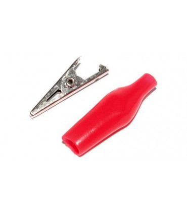 Крокодил для соединения в изоляторе красный 5А 40мм (16138)
