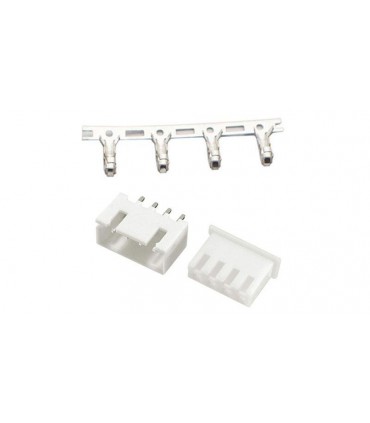 Разъем 4pin гнездо штекер с контактами XH2.54-4P (12837)