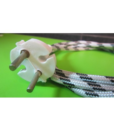 Шнур кабель питания 6А 220В сечение 2x0.5мм2 1.5м (11859)