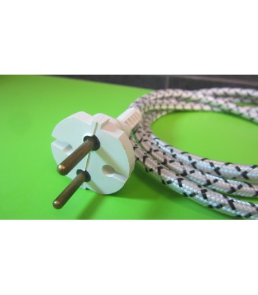 Шнур кабель питания 10А 220В сечение 2x0.75мм2 1.5м (11858)