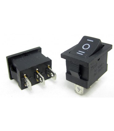 Трехпозиционный переключеталь KCD2 220V 6A 21*15мм (12022)