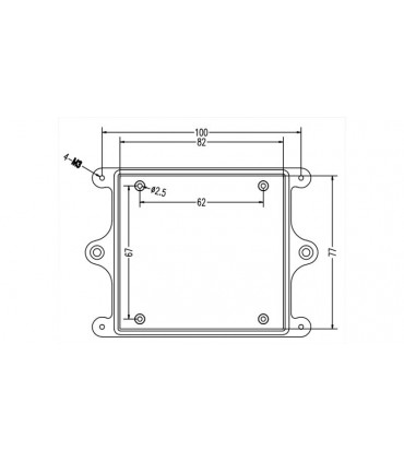 Распределительная коробка 90*85*40мм с ушками (16271)