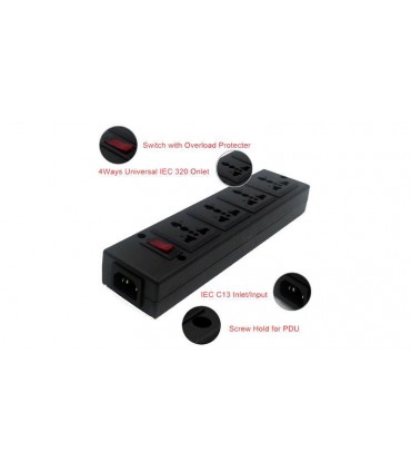 Удлинитель на 4 универсальные розетки с выключателем (16577)