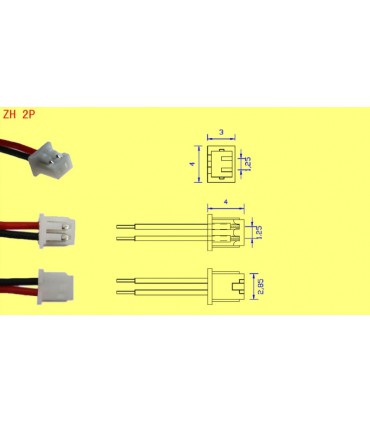 Штекер с кабелем Zh1.25 2pin (12932)