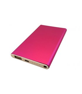Powerbank slim павербанк тонкий Mi розовый 5V 1A 4000mAh (15697)