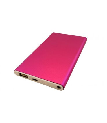 Powerbank slim павербанк тонкий Mi розовый 5V 1A 4000mAh (15697)