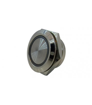 Кнопка антивандальная 19мм желтая без фиксации с подсветкой 24VDC (17218)