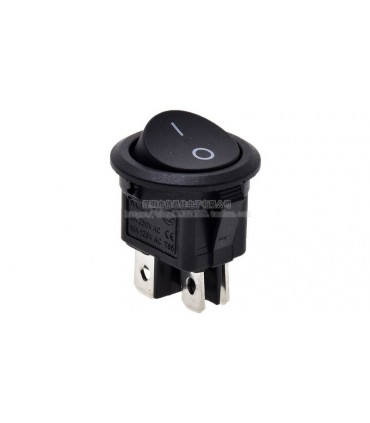 Переключатель круглый KCD1 две позиции 6A 250V 20мм (18496)