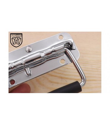 Утолщенная пружинная складная ручка из нержавеющей стали 100мм (17449)