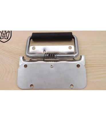 Утолщенная пружинная складная ручка из нержавеющей стали 100мм (17449)