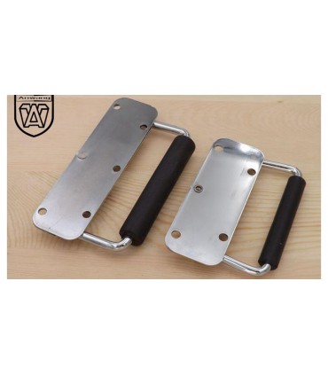 Утолщенная пружинная складная ручка из нержавеющей стали 100мм (17449)