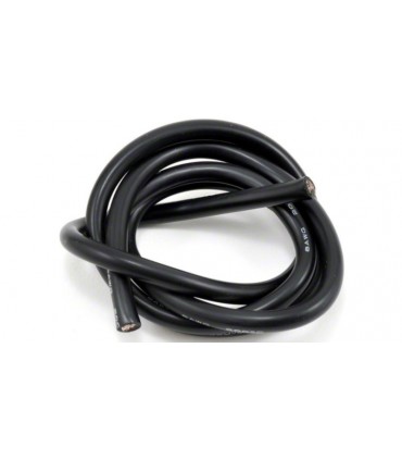 Кабель силиконовый термостойкий 10AWG 5.3кв.мм черный 1м (19203)