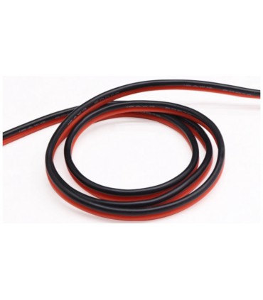 Кабель силиконовый термостойкий 10AWG 5.3кв.мм черный 1м (19203)