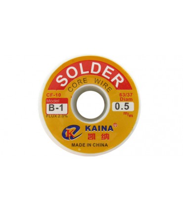 Припой Kaina катушка 100г 0.5мм с флюсом 2% SN63PB37 (18631)