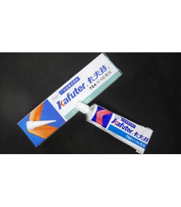 Каучуковый силиконовый клей герметик Kafuter K-704N 45г белый (12375)