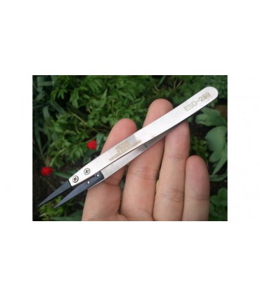 Пинцет стальной антистатический ESD-259 (11083)