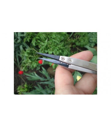 Пинцет стальной антистатический ESD-259 (11083)