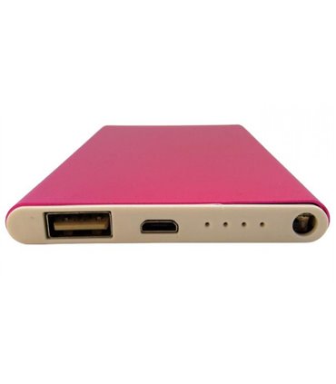 Powerbank slim павербанк тонкий Mi розовый 5V 1A 4000mAh (15697)