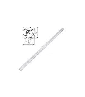 Станочный профиль алюминиевый анодированный 2020 20*20мм 30см (18803)