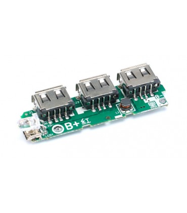 Плата павербанк Power Bank 3*USB 5V 2A (16504)