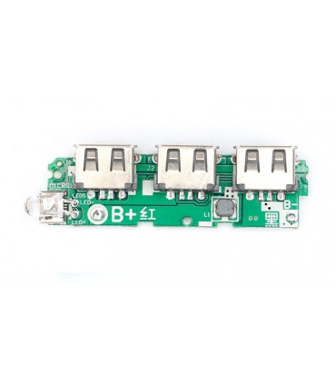 Плата павербанк Power Bank 3*USB 5V 2A (16504)