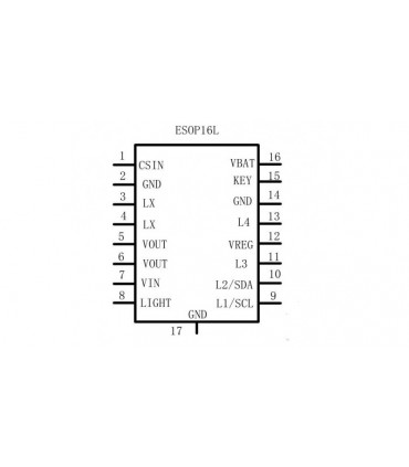 Контроллер чип Power Bank IP5108 In 2A Out 2.5A (10717)