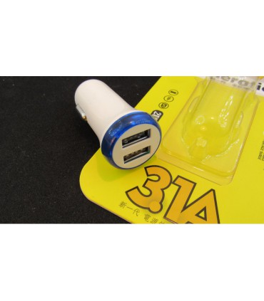 Автомобильное зарядное автозарядка 2*USB 5V 3.1A (15536)