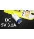 Автомобильное зарядное автозарядка 2*USB 5V 3.1A (15536)