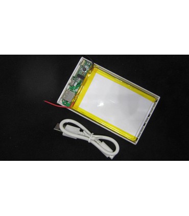 Powerbank slim павербанк тонкий Mi черный цвет 5V 1A 4000mAh (17146)