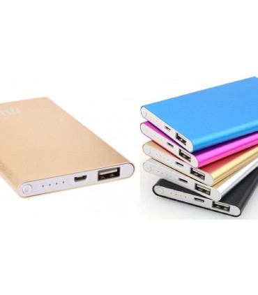 Powerbank slim павербанк тонкий Mi золотистий 5V 1A 4000mAh (15696)