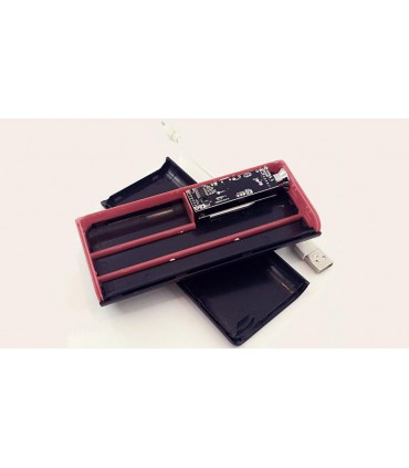 Power Bank на 5 банок 18650 5V 2A с фонариком и двумя USB черный (16605)