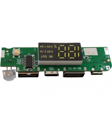 Плата Power Bank с дисплеем 5V USB DIY (19383)