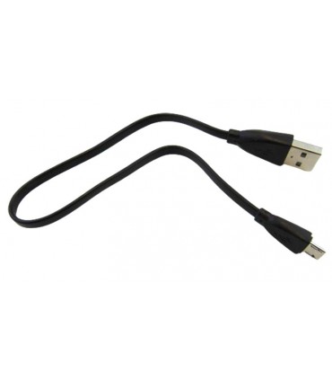 Кабель для зарядки телефона micro usb 20см плоский черный (17301)