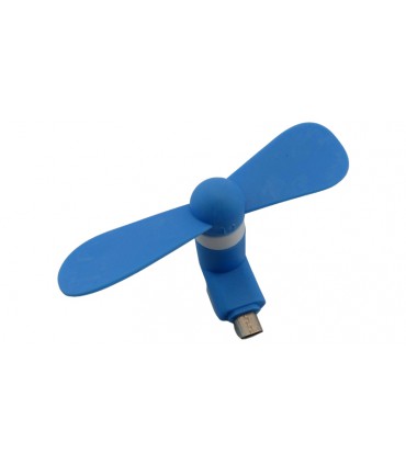 Вентилятор для телефона micro USB синий цвет (17149)